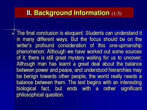 writer"s profound consideration of this one-upmanship one免费