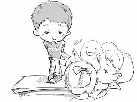 尊敬他人简笔画