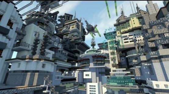 《我的世界》中的未来建筑 整体风格宛如高科技版九龙