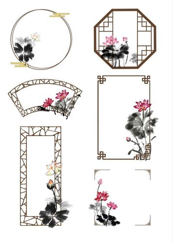 简单又漂亮的古风边框图片素材