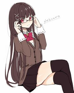黑长直 姬发式 hime cut 少女