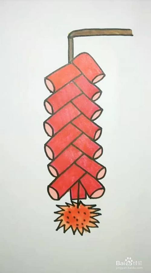 爆竹怎么画简单又好看