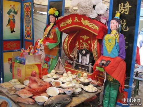 姥姥丧事; 三周年丧事用图片; 纸扎金童玉女分享