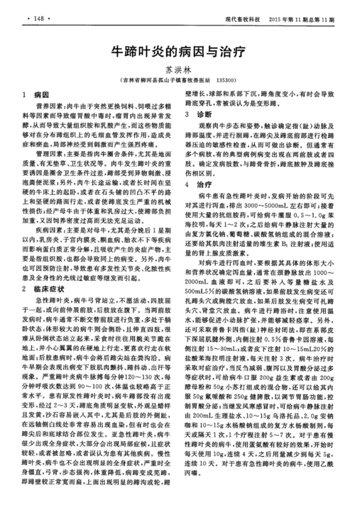 期刊牛蹄叶炎的病因与治疗   1病因  营养因素:肉牛由于突然更换饲料