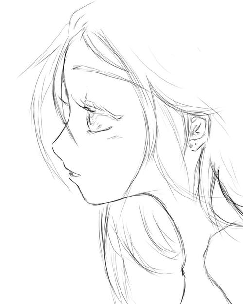 好吧其实是临摹某一幅作品.不过也蛮有感觉的不是吗~?既不算是线稿.