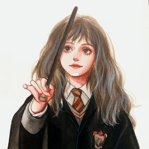 手绘头像|哈利波特|赫敏_头像_哈利波特_手绘_约稿_绘画_头像约稿