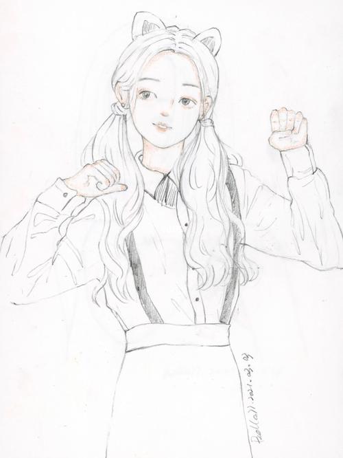 手绘半身练习合集(含手练习)_手绘_樱花季_暖春樱花季