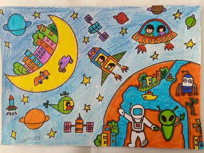 【党建 科创】科技放飞梦想——东胜区第一中学小学部科技幻想画比赛