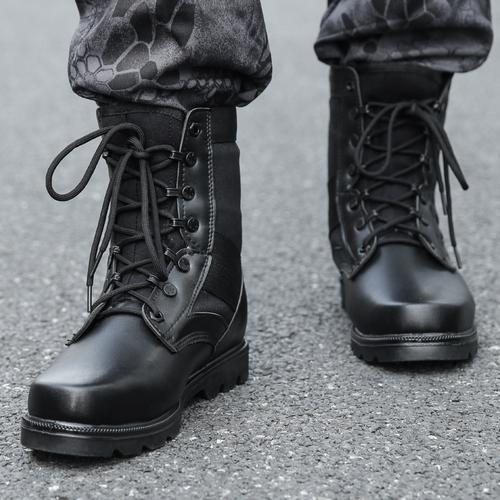 秋冬季07作战靴军靴男女特种兵军鞋加绒羊毛陆战沙漠战术靴作训鞋