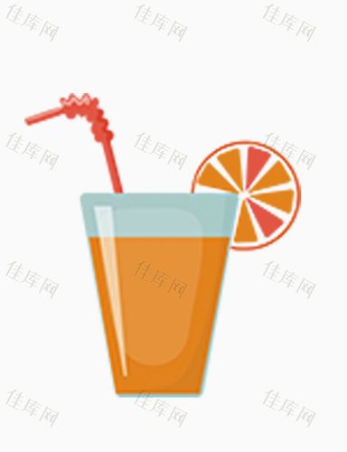 一杯橙汁_卡通手绘_846*1102px_编号10406755_png格式