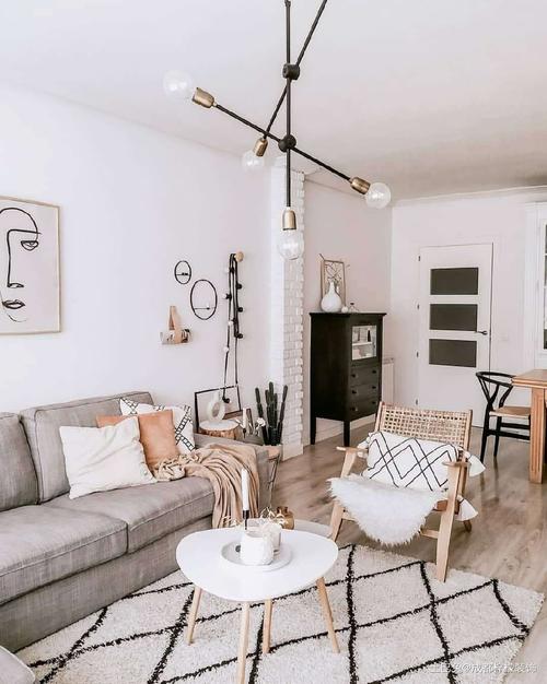 又简约客厅客厅北欧极简95m05三居设计图片赏析--土巴兔装修效果图