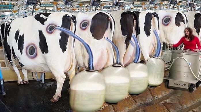 牧场实拍,奶牛是怎么挤奶的?现代化挤奶过程涨知识