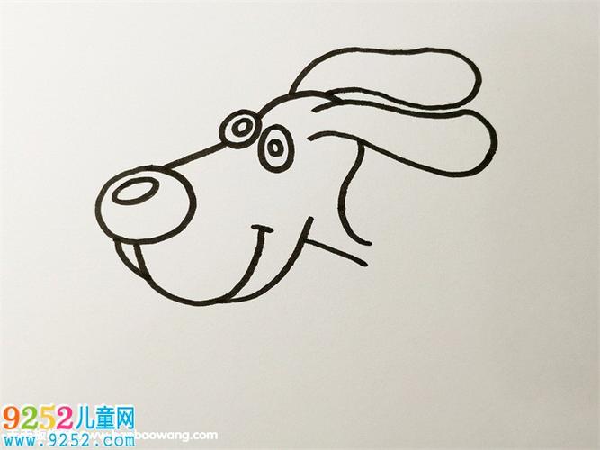 小狗简笔画,斑点狗简笔画教程