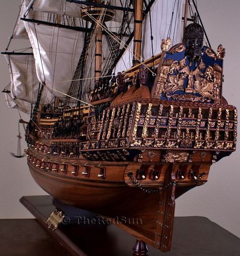 ◣海上主权号战列舰◢▆▆木制大帆船模型 开张新居 商务礼品