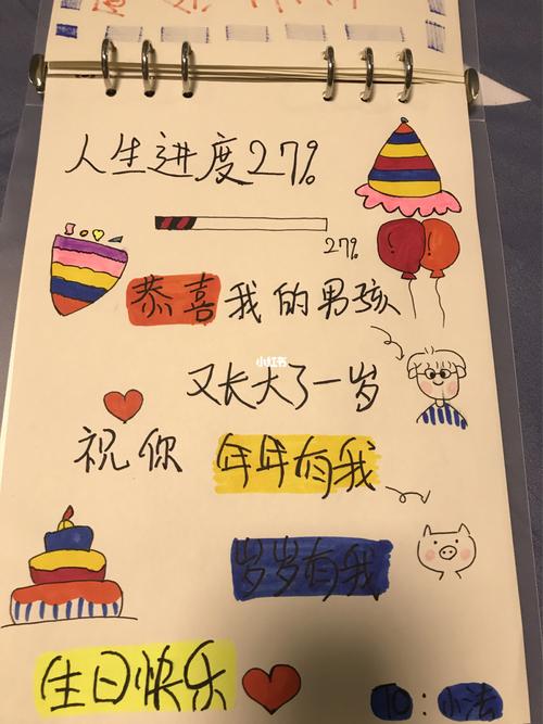 男朋友 生日布置 男朋友生日手绘_男朋友_手绘_礼物_蛋糕_生日礼物_小