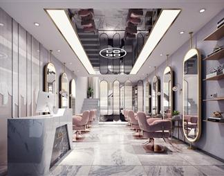 现代理发店装修效果图3d模型下载