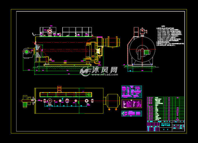 7mw燃气热水锅炉图纸