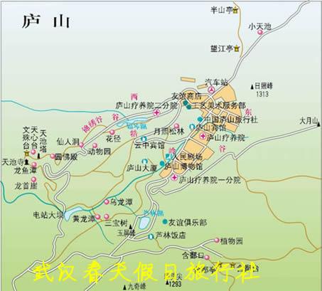 庐山风景区地图景点