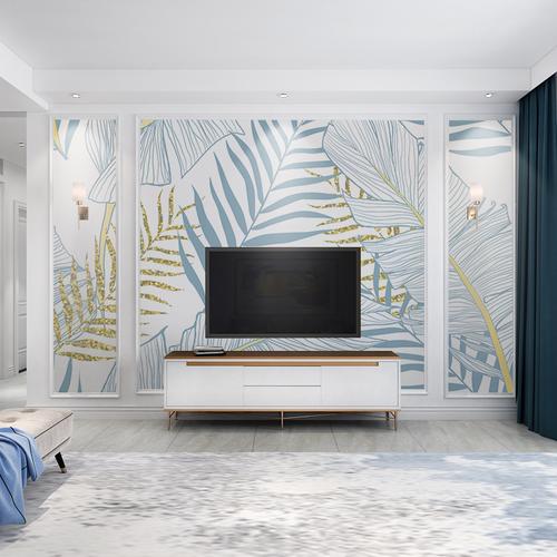 电视墙壁画现代简约客厅背景墙装饰墙纸北欧几何色块卧室墙布已售0