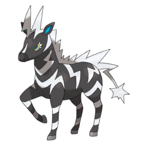 神奇宝贝斑斑马简笔画