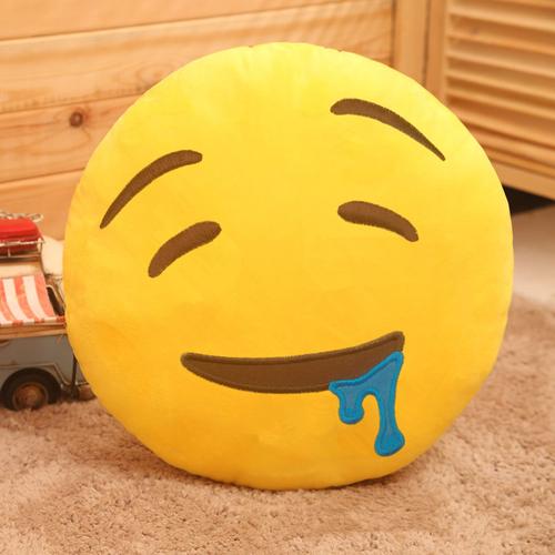 新款表情包抱枕emoji 拆洗可插手毛绒玩具公仔捂脸嘿哈滑稽搞笑哭