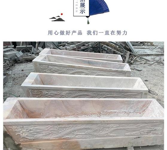 山东石棺厂家 石雕棺材 青石龙凤棺 汉白玉石棺材