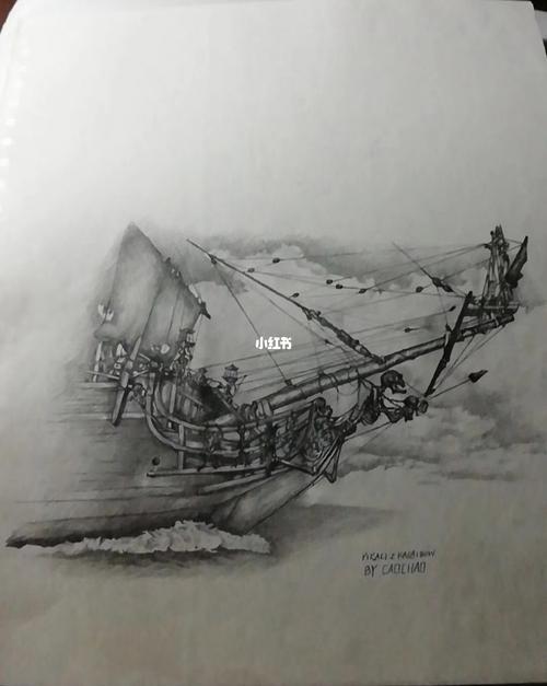 黑珍珠号手绘_珍珠_手绘_加勒比海盗_文化_绘画