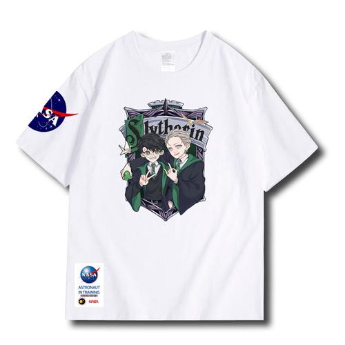 哈利波特联名衣服t恤短袖男女霍格沃茨学院周边衣服潮情侣黑粉t恤波特
