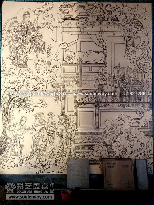 河北省永清县安育清真寺佛堂彩绘壁画