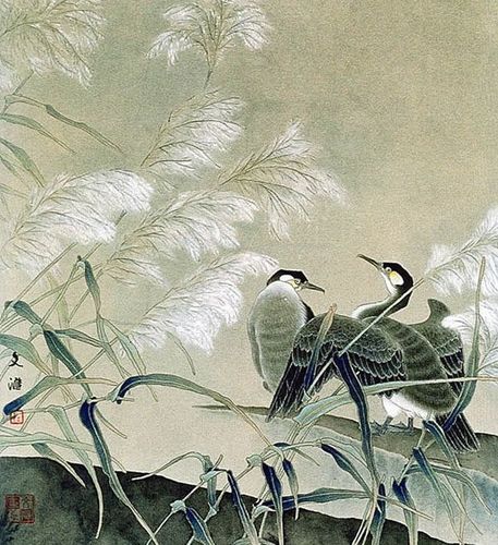 【转载】【国画】名家画笔下的《蒹葭苍苍,白露为霜》 - 九流居宗作的