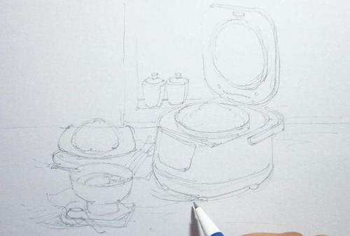 小画家们来画电饭煲吧就用你手中的马克笔