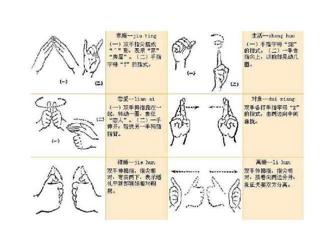 各种手语,手势图片释意大全ppt