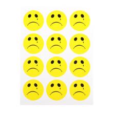 永实黄色笑脸标签 大中小号笑脸贴哭脸贴卡通表情贴纸平脸贴微笑脸