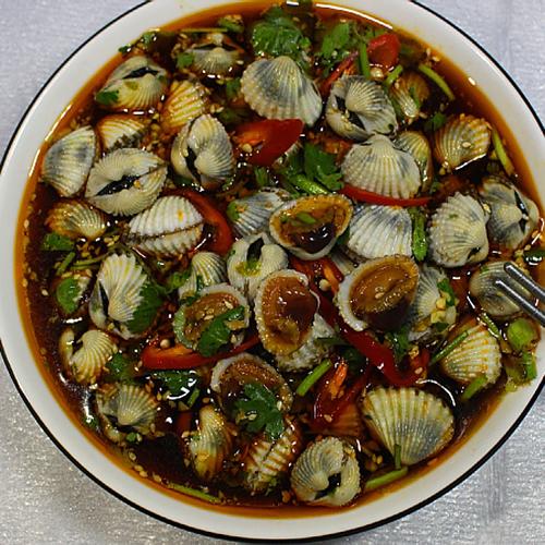 潮汕生腌海鲜血蚌腌制血蛤网红特产酒料腌珠蚌毛蚌现做即食罐头