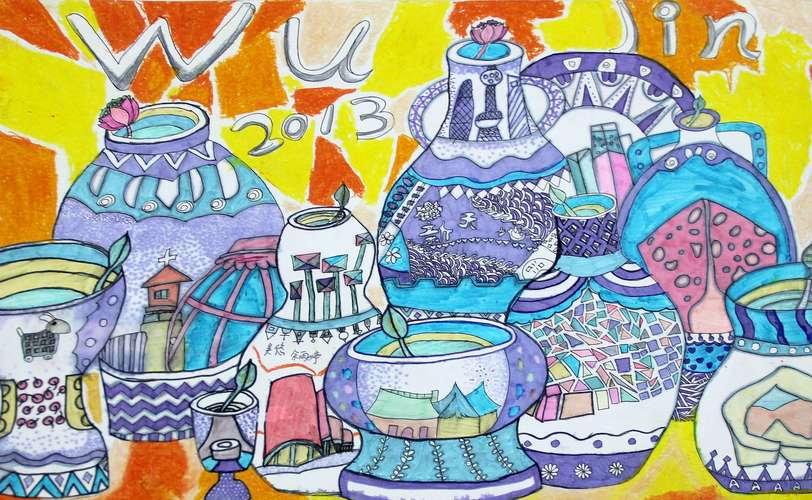 儿童彩笔画作品,儿童画作品