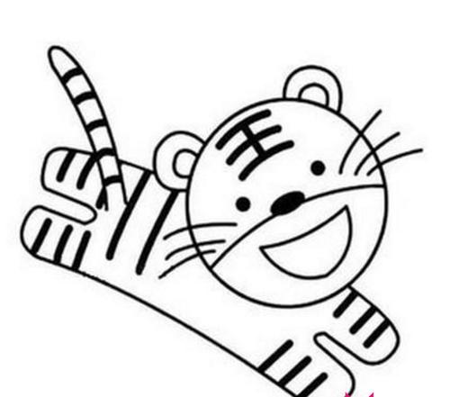 儿童简笔画老虎简笔画