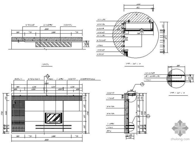 电视背景详图Ⅲ-室内节点详图-筑龙室内设计论坛