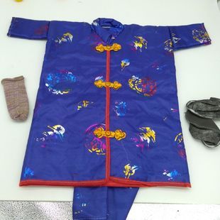 厂家直销祭祀上坟五彩男女式加厚烫金寒衣褂裤套装棉衣祭司用品