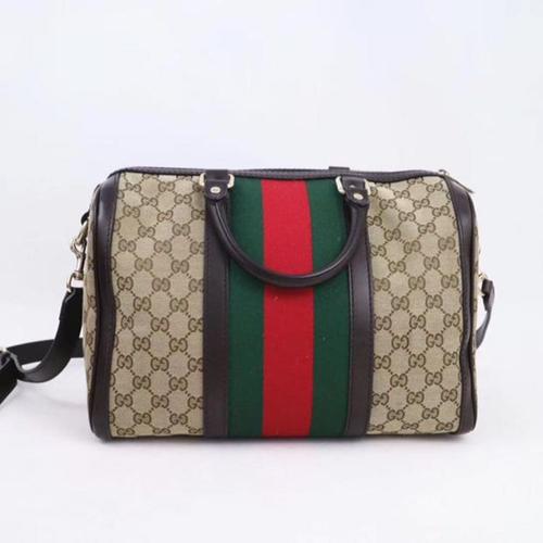 gucci 古驰波士顿经典款红绿条纹枕头包