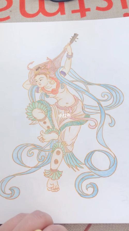 敦煌壁画手绘本……_壁画_手绘_绘画_人生何必太复杂