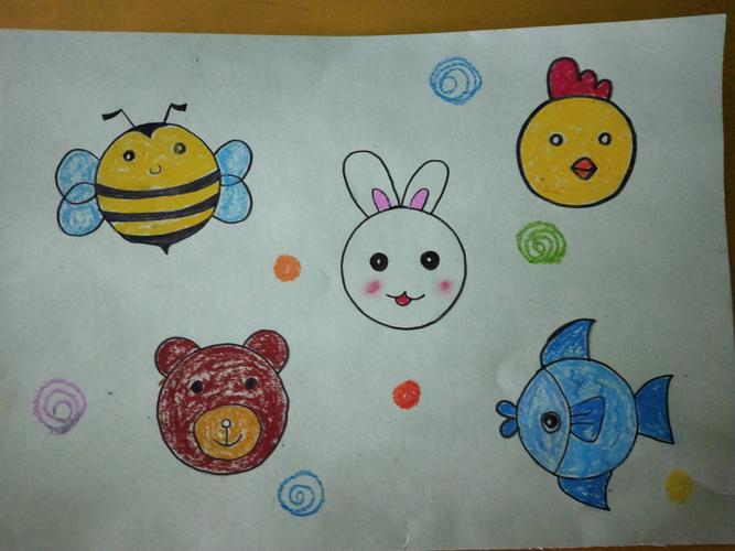 同心幼儿园小班美术《圆形创意画》