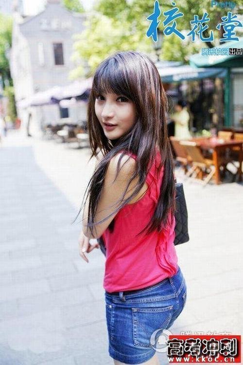 上海对外贸易学院校花黎靖雯温婉俏皮甘美迷人图