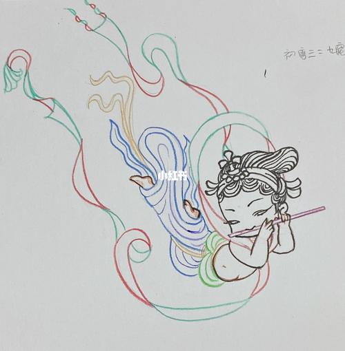 中国结快乐～胖胖的q版小飞天_中国结_简笔画_教程_简