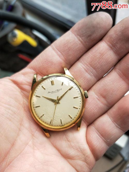 二手手表瑞士古董18k实金万国最著名手卷8*机械.
