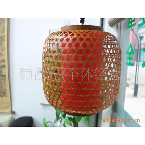 竹制灯笼竹吊灯复古竹灯纯手工编织竹灯