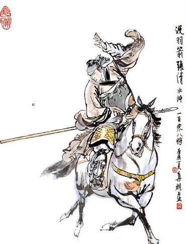 水浒传人物简笔画张清