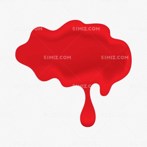 卡通可爱风格血迹
