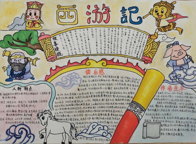 初一年级《西游记》手抄报优秀作品展