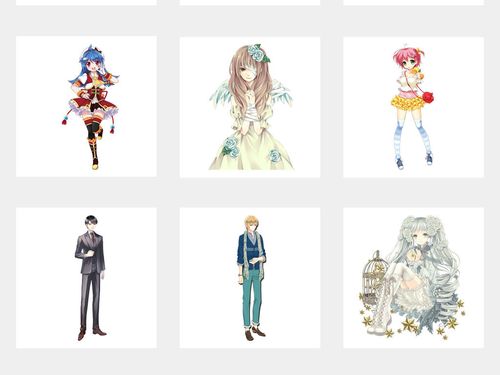 cosplay日本动漫人物海报png素材