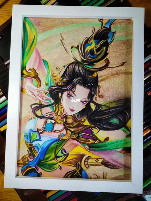 彩铅‖貂蝉-遇见胡旋_彩铅_貂蝉_王者荣耀怎么样_绘画